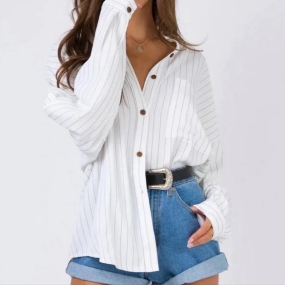 Princess Polly Sweet Like Summer Oversized Button Shirt